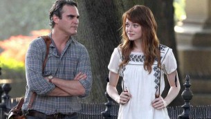 Joaquin Phoenix et Emma Stone dans ' Irrational Man' de Woody Allen (Crédit : Festival de Cannes)