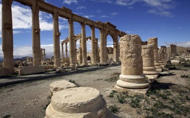 Vue partielle de l'ancienne ville-oasis de Palmyre en Syrie, le 14 Mars 2014 (AFP / Joseph Eid, File)