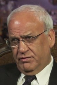Le négociateur palestinien Saeb Erekat (Capture d'écran YouTube)