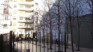 Les arbres de la Plaza qui abrite l'Ambassade d'Israël à Buenos Aires, en Argentine, plantés en mémoire des personnes tuées dans l'attentat de l'ambassade en 1992. (Crédit : NYC2TLV/CC-BY/Wikimedia Commons)