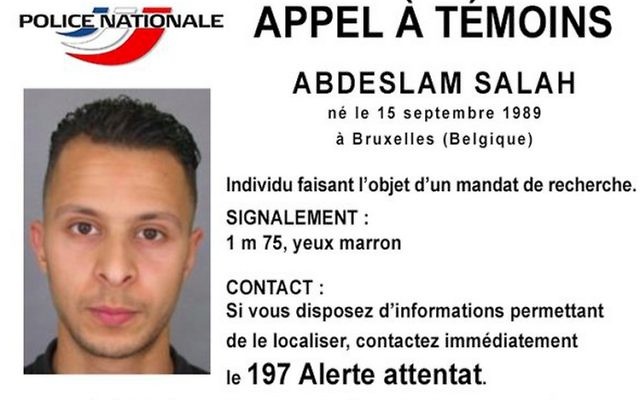 Le mandat d'arrêt publié contre le 8e terroriste des attentats de Paris Salah Abdeslam.