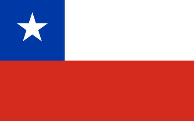 Le drapeau du Chili (Crédit : Domaine public/Wikimédia)