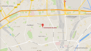 Commissariat du commissariat de la Goutte d'Or du 18e arrondissement de Paris (Crédit : Google Maps)