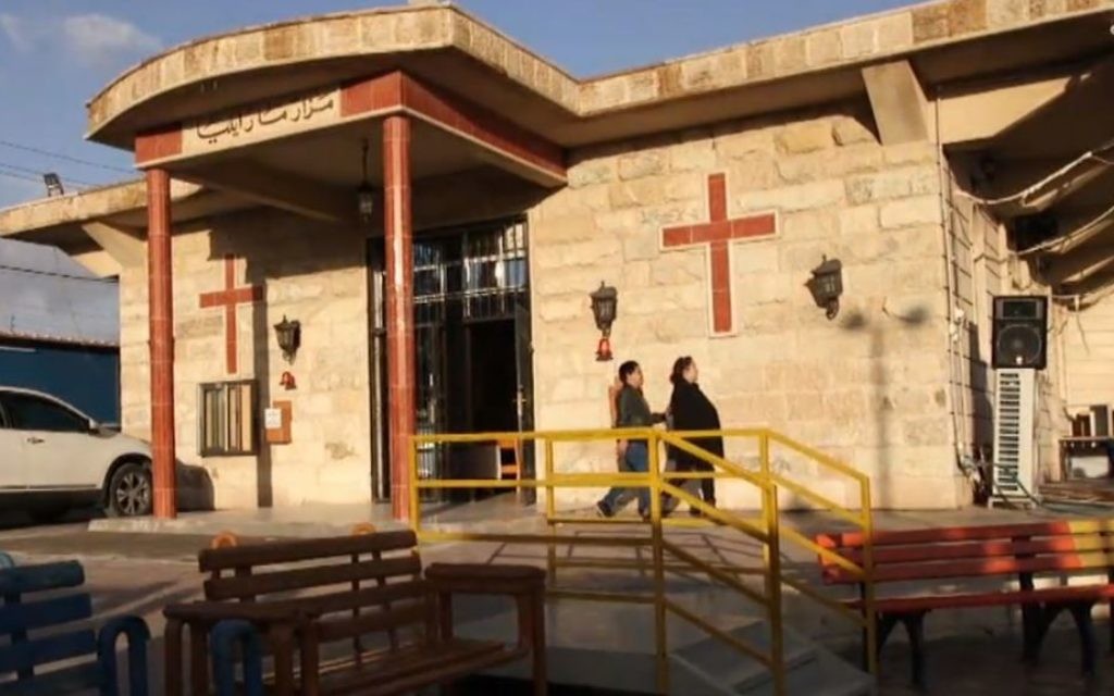 L'église catholique chaldéenne Mar Elia du père Douglas Al-Biza à Erbil, en Irak. (capture d'écran)