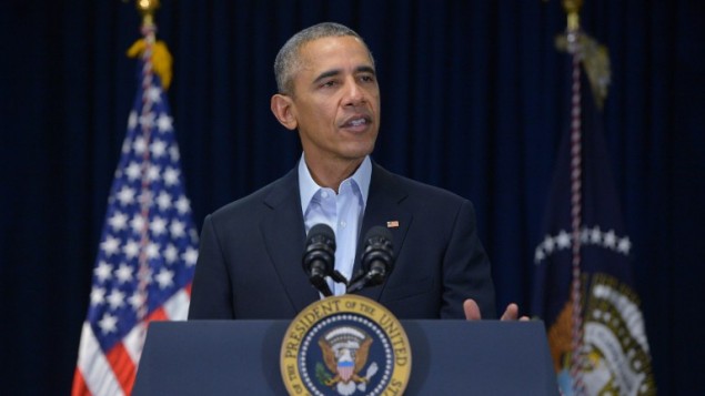 Le président américain Barack Obama, le 13 février 2016 (Crédit : AFP / Mandel Ngan)