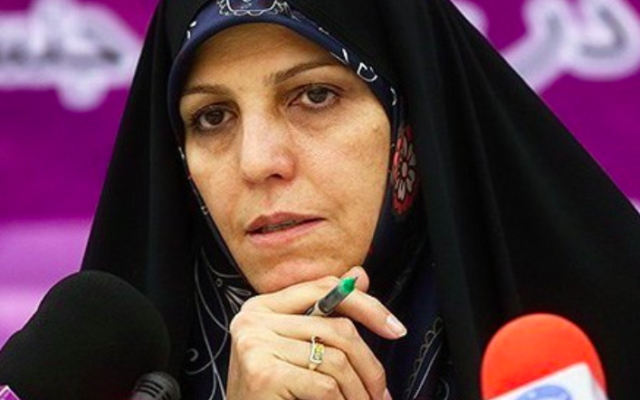La vice-présidente iranienne pour les Femmes et les Affaires familiales Shahindokht Molaverdi an août 2015. (Crédit : Tasnim News Agency/Mohammad Ali Marizad)