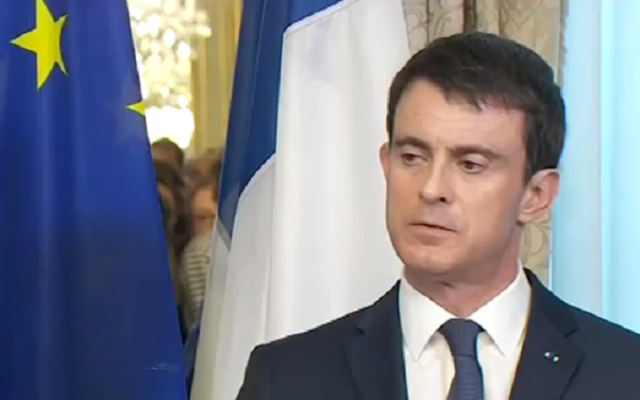 Manuel Valls à Bruxelles, en Belgique, le 23 mars 2016. (Crédit : capture d'écran YouTube)