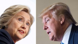 La candidate démocrate à la présidentielle, Hillary Clinton, le 4 avril 2016, et son rival républicain, Donald Trump, le 16 février 2016. (Crédit : AFP)
