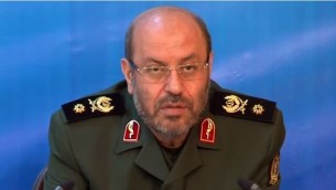 Le ministre iranien de la Défense, Hossein Dehqan. (Crédit : capture d'écran YouTube/PressTV News Videos)