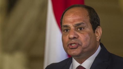 Le président égyptien Abdel-Fattah el-Sissi au Caire, le 17 avril 2016 (Crédit : AFP/Khaled Desouki)