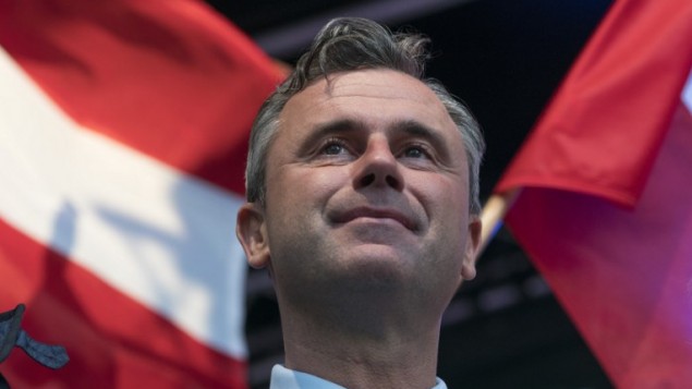 Le candidat à la présidentielle du Parti Liberté autrichien (FPO) d'extrême-droite, Norbert Hofer, le 20 mai 2016. (Crédit : Joe Klamar/AFP)