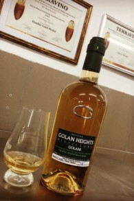Vieilli pendant un an, le "Golani Whiskey" de Golan Heights Distillery ne serait pas considéré comme en whisky en vertu de la règlemention écossaise. (Autorisation: Golan Heights Distillery)