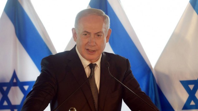 Le Premier ministre Benjamin Netanyahu pendant la conférence de presse annonçant les détails de l'accord de réconciliation entre Israël et la Turquie, à Rome, le 27 juin 2016. (Crédit : Amos Ben-Gershom/GPO)