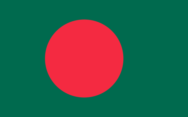 Le drapeau du Bangladesh (Crédit : Domaine public/Wikipédia)