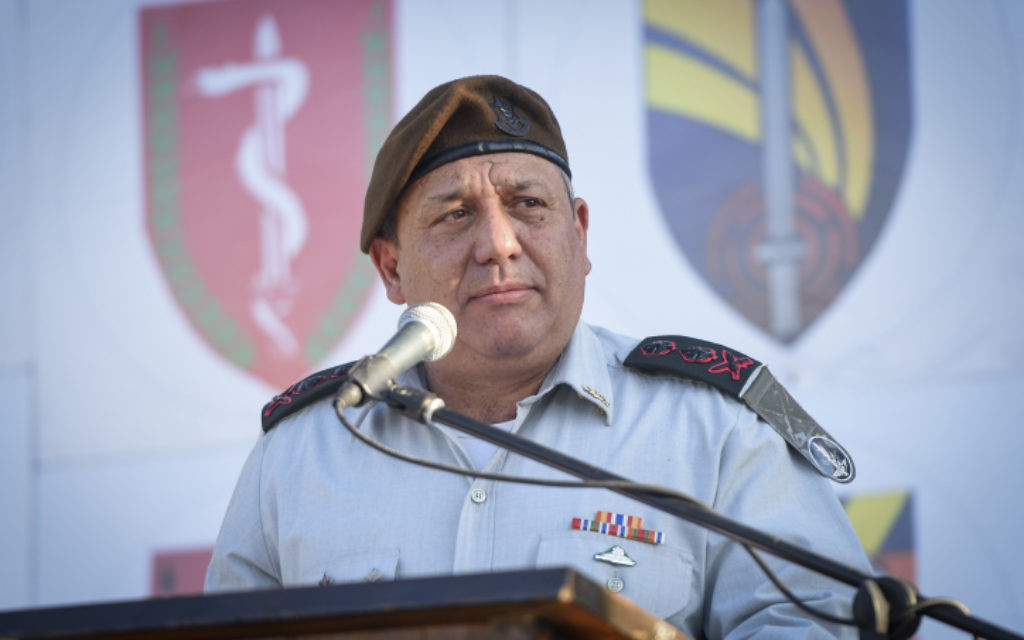 Le chef d'état-major de l'armée israélienne Gadi Eizenkot, le 13 juillet 2016. (Crédit :  porte-parole de l'armée israélienne)