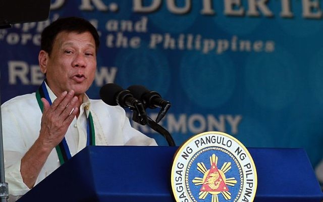Rodrigo Duterte, président de la République des Philippines. (Crédit : domaine public)