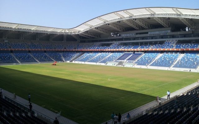 Le stade Sammy Ofer de Haïfa, en Israël. Ilustration. (Crédit : CC-BY-SA-/Itaizo/Wikimedia)