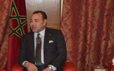 Mohammed VI, roi du Maroc, à l'ambassade marocaine aux Etats-Unis, à Washington, D.C., le 20 novembre 2013. (Crédit : Département d'Etat des Etats-Unis)