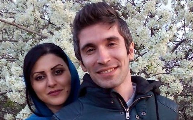 Golrokh Ebrahimi Iraee et son mari, Arash Sadeghi. (Crédit : Facebook)