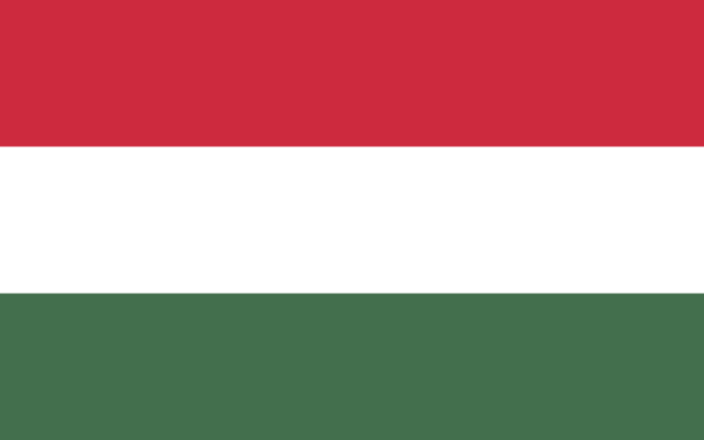 Le drapeau de la Hongrie (Crédit : Domaine public)