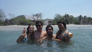 La congrégation Shirat Hayam à « Playa Mikvé » à Santa Marta (Crédit : Autorisation)