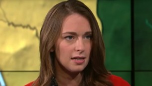 Julia Ioffe sur CNN en septembre 2013. (Crédit : capture d'écran YouTube)