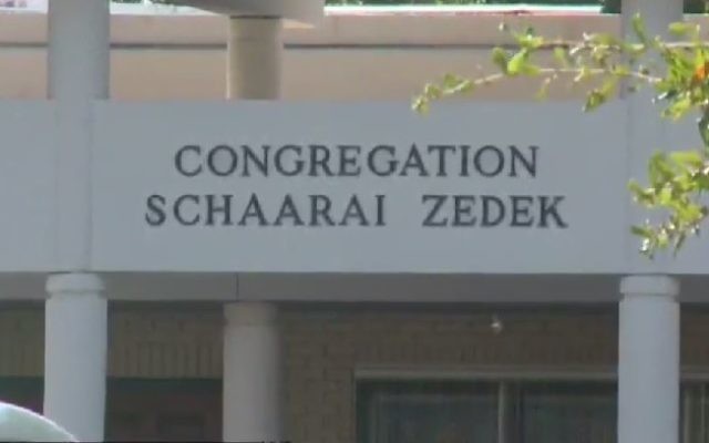 La congrégation Schaarai Zedek, dans le sud de Tampa, en Floride. (Crédit : capture d'écran)
