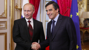 François Fillon et Vladimir Poutine, à l'Élysée en juin 2010 (Crédit : gouvernement russe)