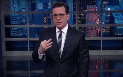 Illustration : Stephen Colbert sur le plateau du "Late Show" de CBS, le 3 novembre 2016. (Crédit: capture d'écran YouTube)