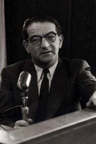 Rudolph Kasztner lors de son procès en Israël. (Crédit : autorisation)