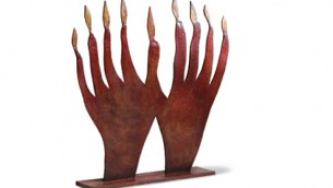 La hanoukkiah de Roland Topor (Crédit : autorisation La Triennale di Milano))