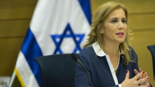 Aliza Lavie assiste à une réunion du Comité sur le statut des femmes à la Knesset, le 3 septembre 2014. (Crédit : Noam Revkin Fenton Flash90)