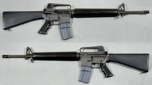 Un fusil d'assaut M-16A2 (Crédit : Swedish Army Museum/Wikimedia)