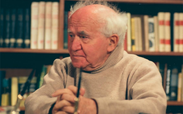 David Ben Gourion lors  de son interview, dans sa maison de Sde Boker en 1968 (Crédit: festivaldufilmisraelien)