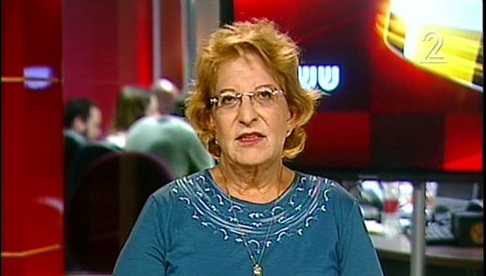 Batya Shefi Gottlieb, qui a remporté 16 500 shekels de dommages et intérêts de la part du ministre de la Science  Ofir Akunis (Capture d'écran : Deuxième chaîne)
