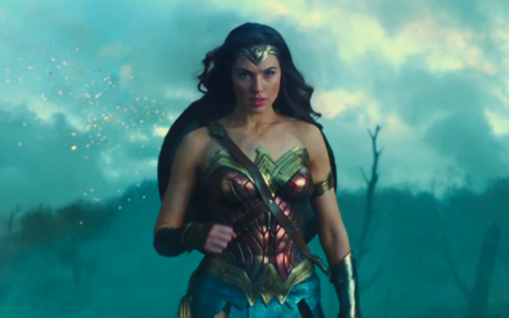Capture d'écran de Gal Gadot dans  'Wonder Woman', adaptation du DC Comics, qui sortira le 1er juin en Israël  (Autorisation :  'Wonder Woman')