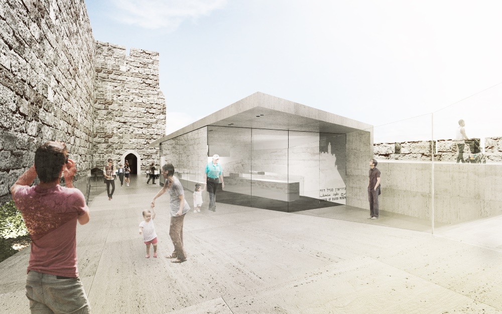 L'entrée de la Tour de David passera à l'ouest, ajoutant des éléments pour accueillir les visiteurs (Autorisation : Kimmel Eshkolot Architects)