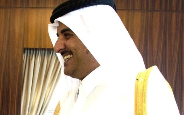 L’Emir du Qatar, le Cheikh Tamim ben Hamad Al Thani (Crédit : Chuck Hagel/CC BY 2.0/WikiCommons)