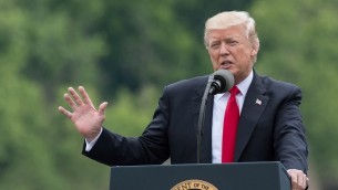 Le président américain Donald Trump à Cincinnati, dans l'Ohio, le 7 juin 2017. (Crédit: Nicholas Kamm/AFP)