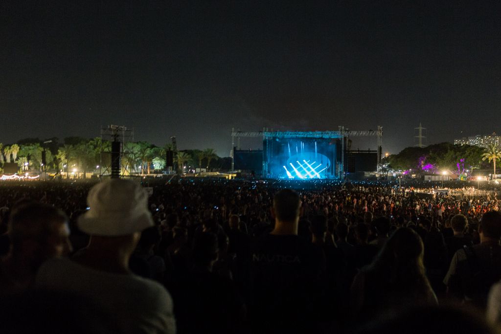 Le groupe de rock britannique Radiohead, en concert au Park HaYarkon de Tel Aviv, le 19 juillet 2017. (Autorisation)