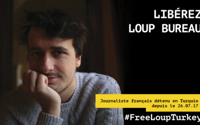 Loup Bureau, journaliste français détenu en Turquie depuis le 26 juillet 2017. (Crédit : capture d’écran Change.org)
