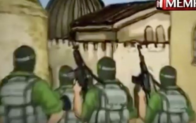 Capture d'écran d'une vidéo musicale en hébreu postée sur YouTube le 28 juillet 2017 et appelant les Palestiniens à attaquer des Israéliens (Capture d'écran : YouTube)