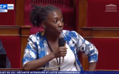 Danièle Obono, député de la France insoumise convoque la Bible pour contrer un amendement du projet de loi anti-terroriste (Crédit: capture d'écran LCP)