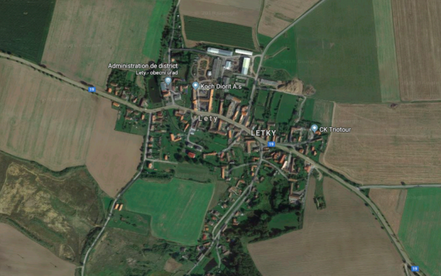 Lety, dans le sud-ouest de la République tchèque (Photo : Google Maps)