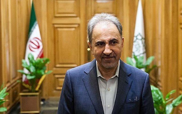 Mohammad Ali Najafi, l'ancien maire de Téhéran, Iran, qui a démissionné au milieu d'un scandale suscité par sa participation à un récital de danse en mars 2018 (Crédit : Agence de presse Tasnim)