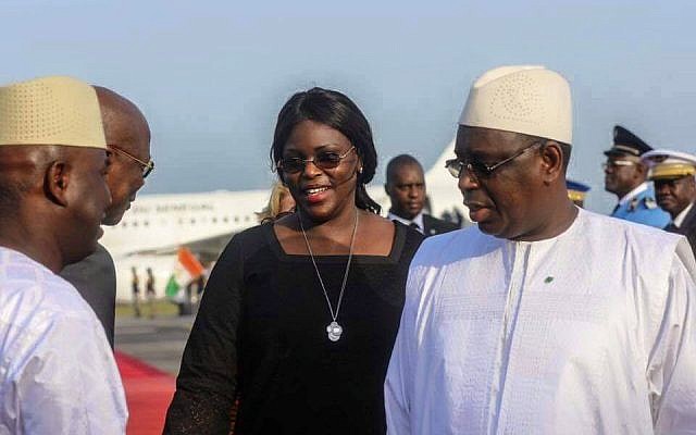 Macky Sall, président de la République du Sénégal, et son épouse Marieme Sall (Facebook)