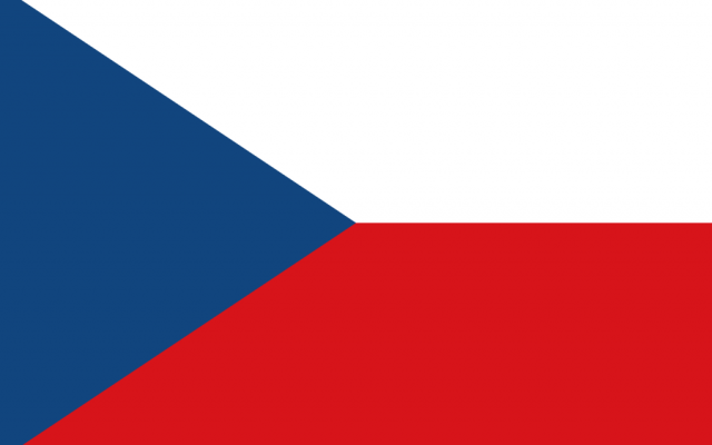 Drapeau de la République tchèque (Crédit : domaine public)