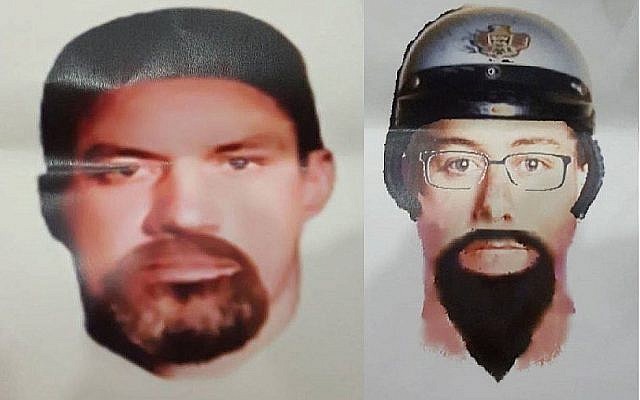 Les portraits-robots diffusés par la Royal Malaysia Police dans l'affaire de l'assassinat d'un membre du Hamas, à Kuala Lumpur, Malaysia, le 23 avril 2018. (Crédit : Royal Malaysia Police)