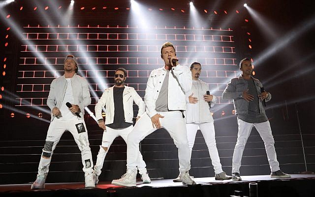 Les Backstreet Boys en concert à Rishon Lezion le 22 avril 2018. (Autorisation de Orit Pnini)
