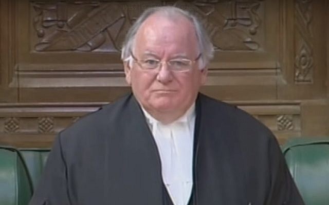 Lord Martin of Springburn, anciennement Michael Martin, lorsqu'il était président de la Chambre des communes au parlement britannique en  2009 (Capture d'écran : YouTube)
